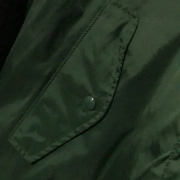 EUC RL POLO Snap Front WindBreaker-Green/Tan-Sz S-Nylon Lined-Detachable Hood - Picture 5 of 14